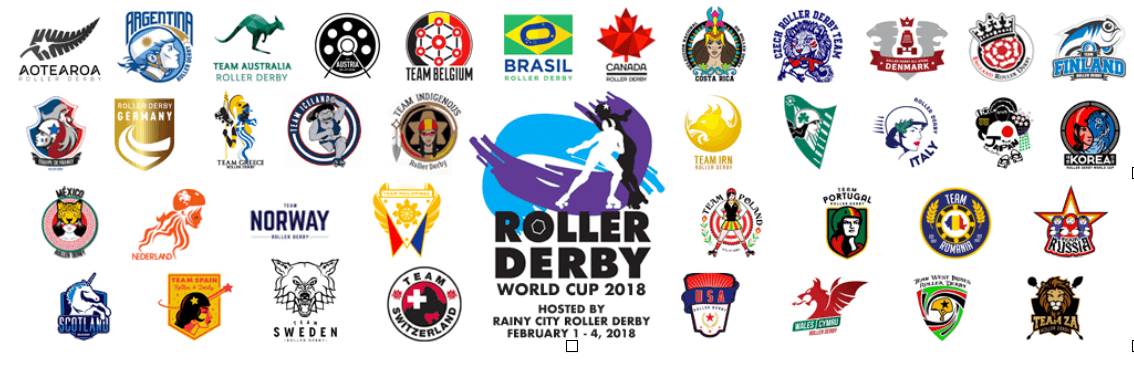 Roller derby world cup logos
